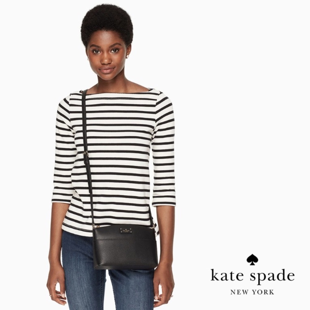Kate Spade Black Leather Grove Street Millie Crossbody Bag